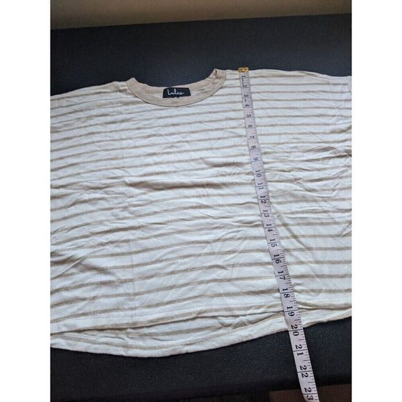 Lulus Striped Long Sleeve Soft Cozy Knit Oversized Top Stretch Lounge Medium - Picture 5 of 10